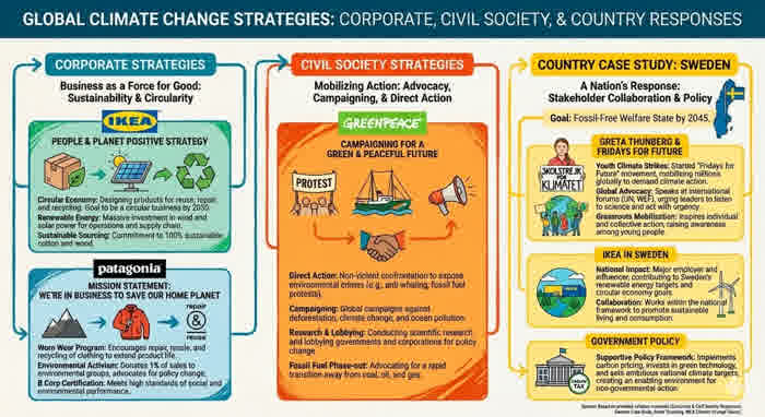 Corporate, civil-society and country responses